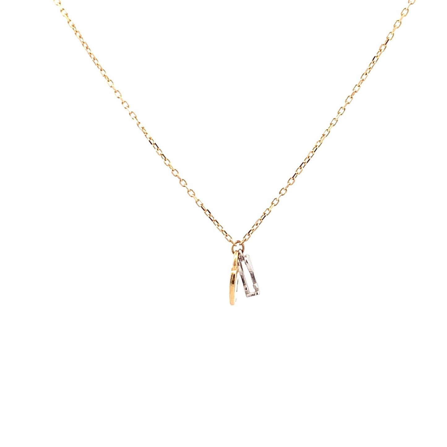 18K Gold Two Tone Gold Bracelet Charms Size 7.5 inches - Rafant
