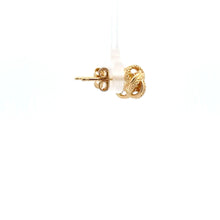 Load image into Gallery viewer, 18K Gold Earrings Stud Knot Small 1.17 grams - Rafant
