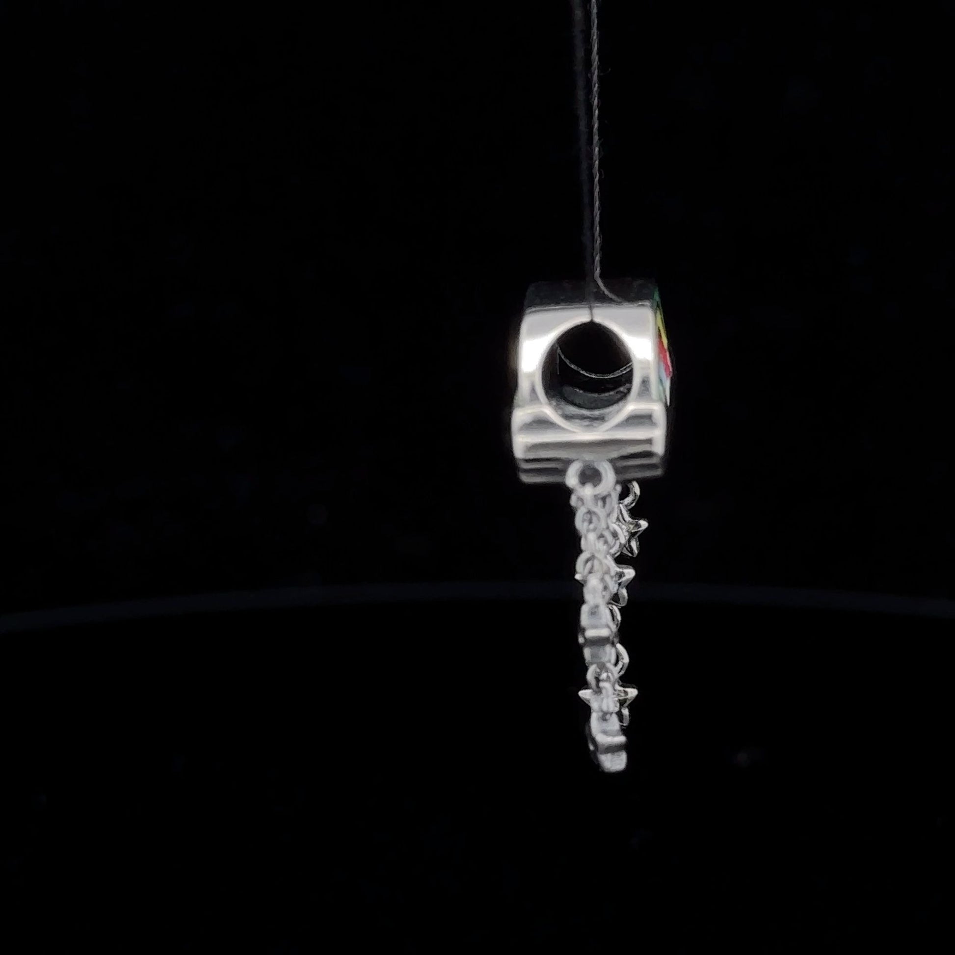 925 Sterling Silver Charm Bead Rainbow Stars For Charm Bracelet Necklace - Rafant