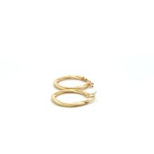 Load image into Gallery viewer, 18K Gold Earrings Hoops Spiral 1.02 grams - Rafant
