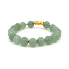 Load image into Gallery viewer, 18K Gold Dragon Pixiu Piyao Lucky Charm Beads Bracelet Gemstones Aventurine 8mm - Rafant
