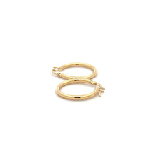 Load image into Gallery viewer, 18K Gold Earrings Hoops Polished 1.21 grams - Rafant
