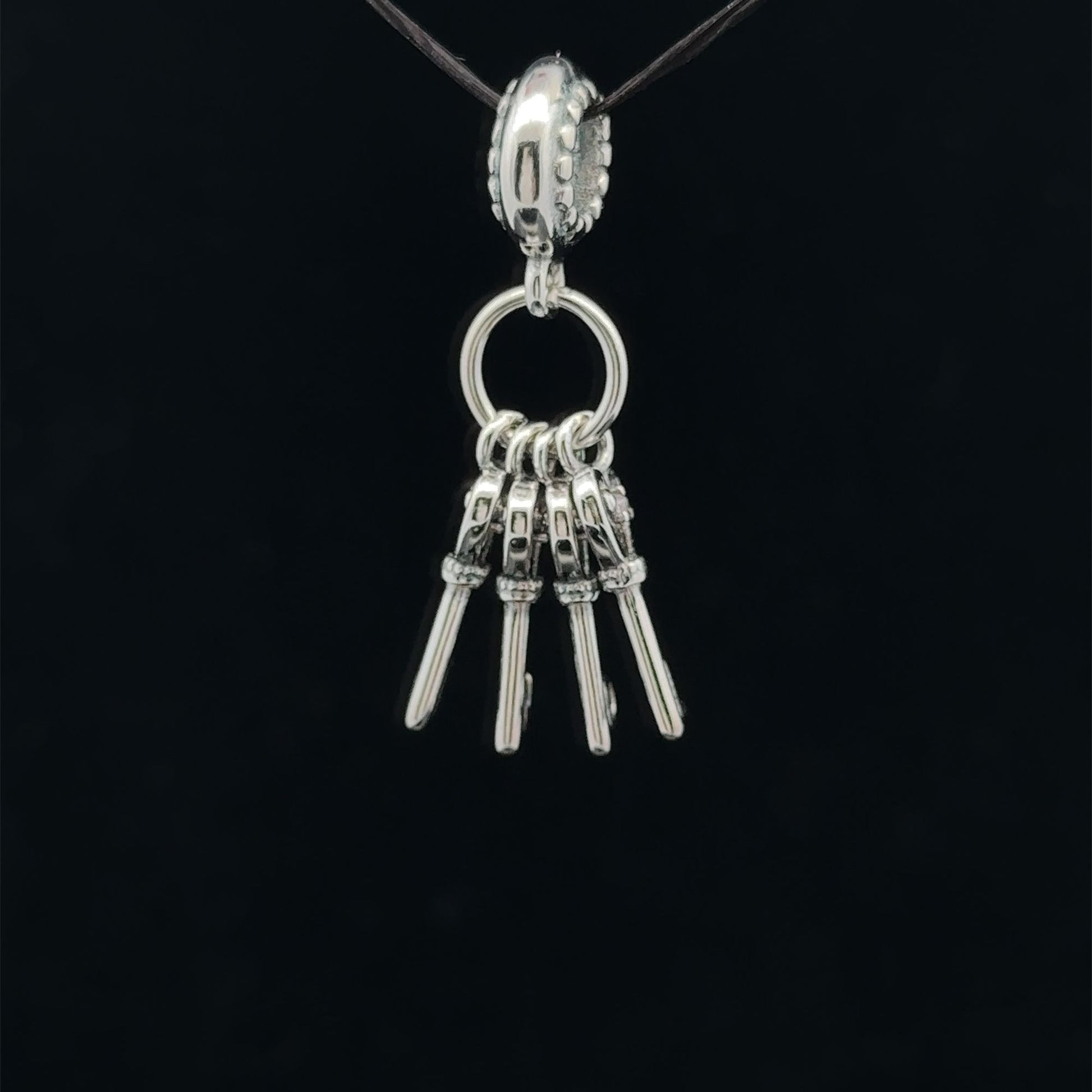 925 Sterling Silver Charm Bead Keys For Charm Bracelet Necklace - Rafant