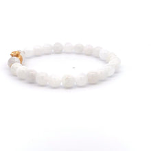 Load image into Gallery viewer, 18K Gold Money Ball Lucky Charm Beads Bracelet Gemstones Moonstone 6mm - Rafant
