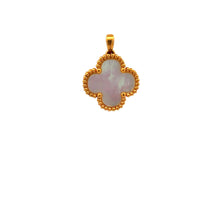 Load image into Gallery viewer, 18K Gold Pendant Clover White Mother of Pearl
