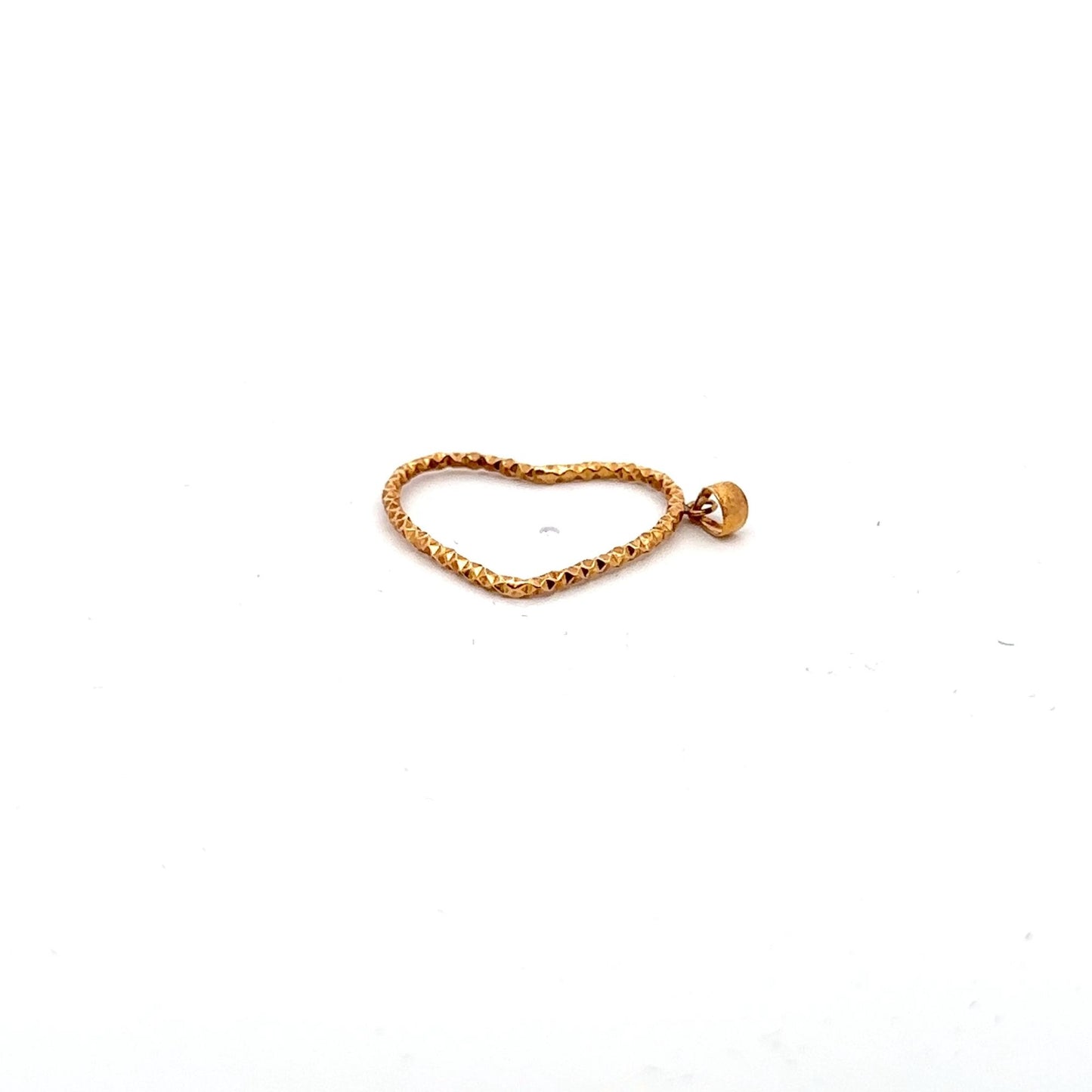 18K Gold Pendant Heart 0.80 grams - Rafant