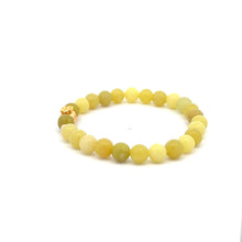 Load image into Gallery viewer, 18K Gold Money Bag Lucky Charm Beads Bracelet Gemstones Natural Lemon Jade 6mm - Rafant
