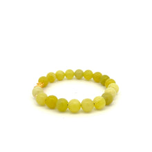 Load image into Gallery viewer, 18K Gold Dragon Pixiu Piyao Lucky Charm Beads Bracelet Gemstones Lemon Jade 8mm - Rafant
