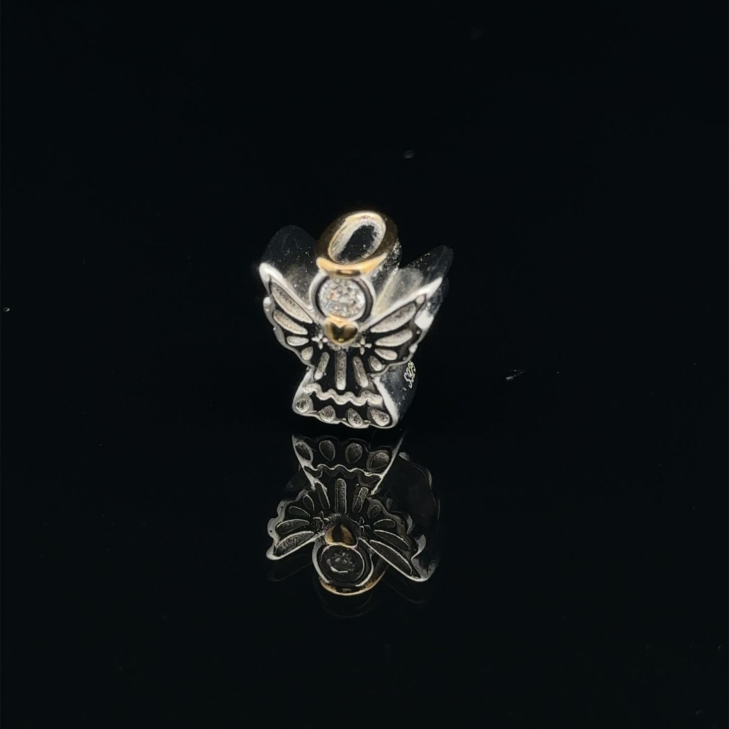 925 Sterling Silver Charm Bead Angel For Charm Bracelet Necklace - Rafant