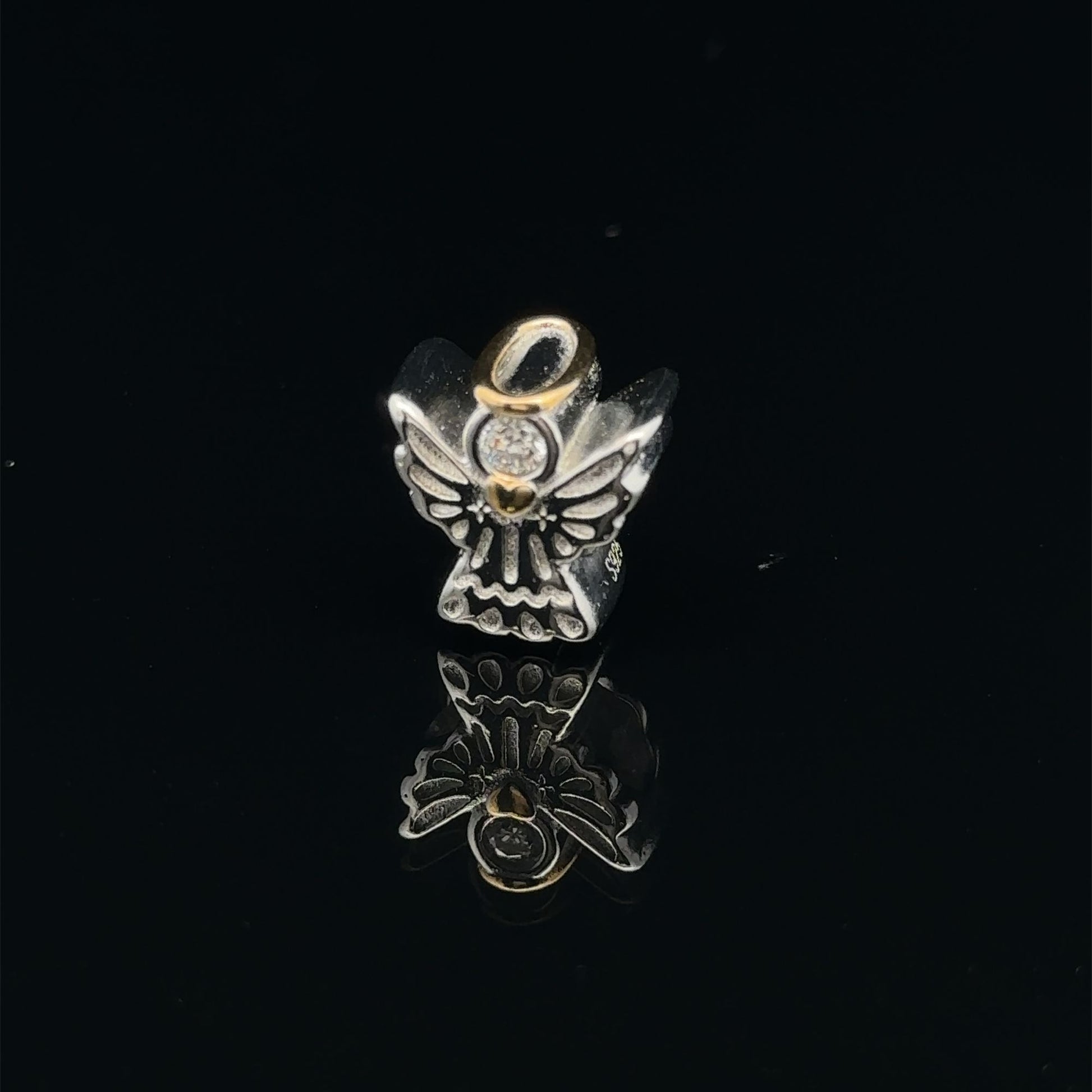 925 Sterling Silver Charm Bead Angel For Charm Bracelet Necklace - Rafant