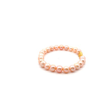 Load image into Gallery viewer, 24K Gold Piyao Pixiu Bracelet Natural Freshwater Pink Pearls 7-8mm
