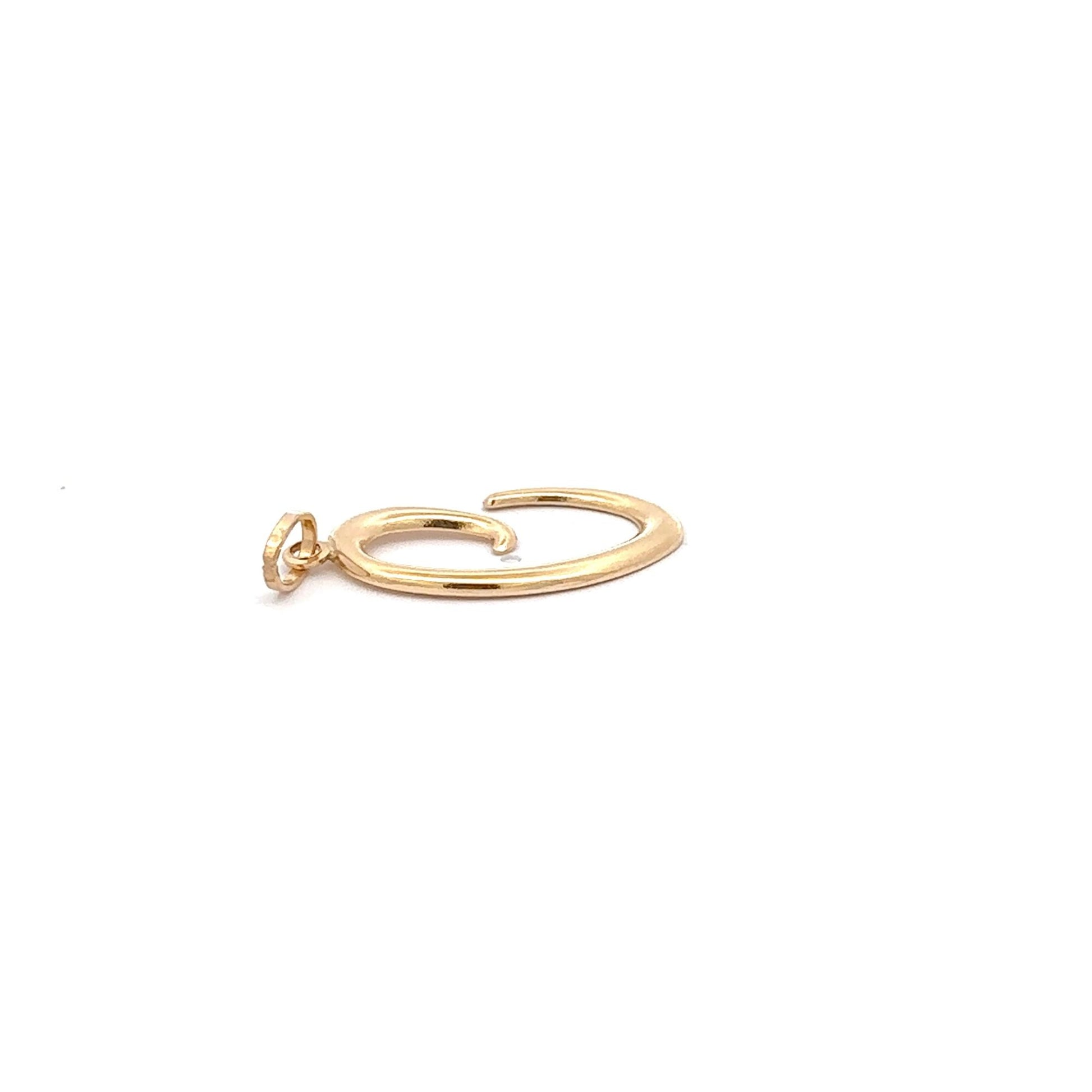 18K Gold Pendant Letter C 1.19 grams Not a Back to Back Design - Rafant