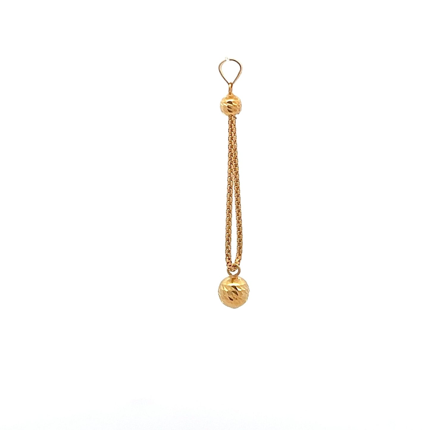 18K Gold Pendant Charm Ball 0.92 grams - Rafant