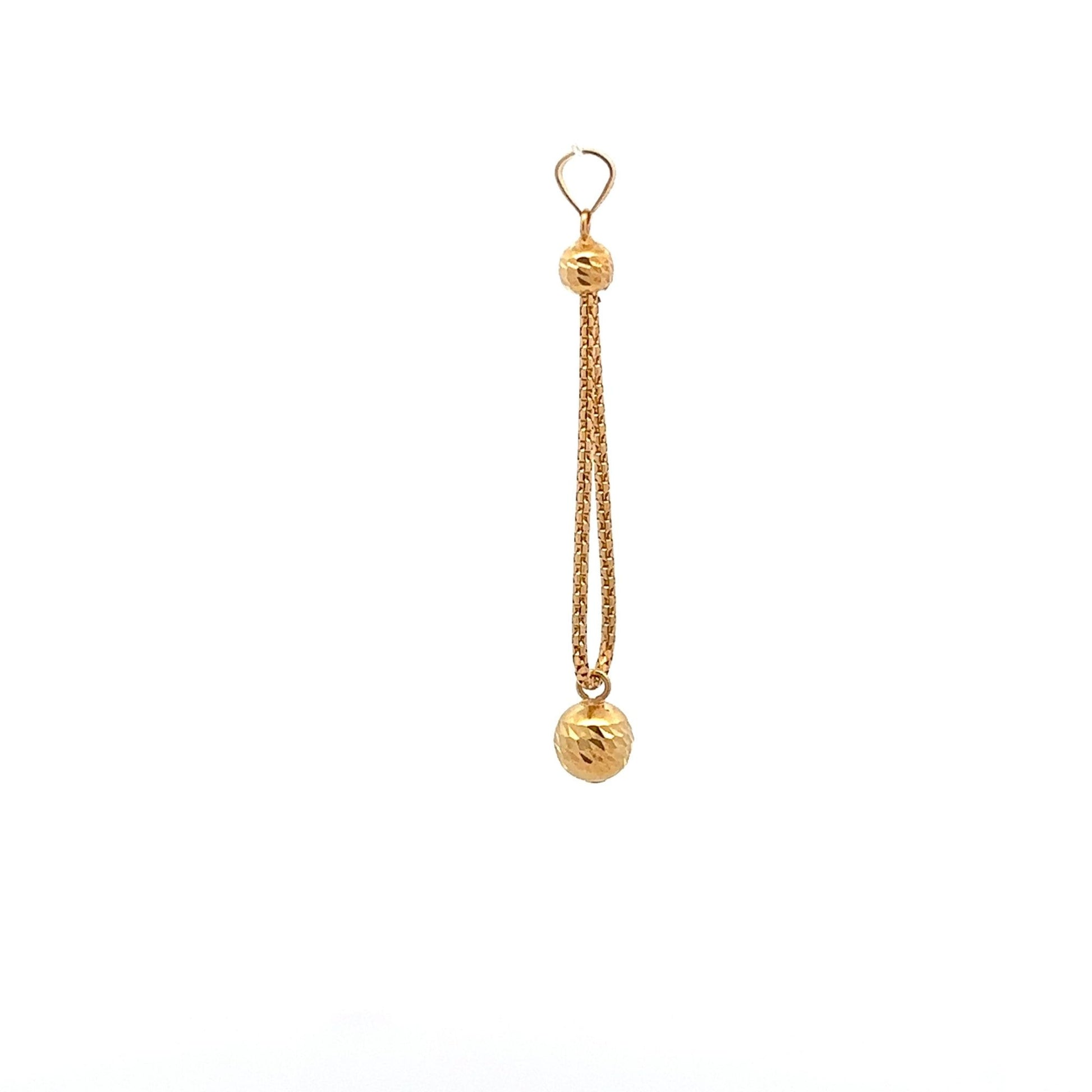 18K Gold Pendant Charm Ball 0.92 grams - Rafant
