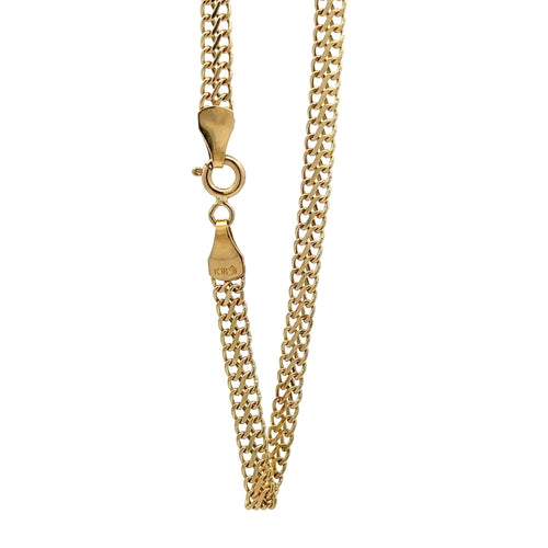 18K Gold Bracelet Sedusa 7 inches 2 grams - Rafant