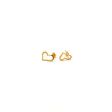 Load image into Gallery viewer, 18K Gold Earrings Stud Heart Small 0.78 grams Small - Rafant
