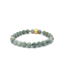 Load image into Gallery viewer, 18K Gold Money Bag Lucky Charm Beads Bracelet Gemstones Burmese Jade 6mm - Rafant
