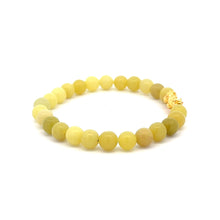 Load image into Gallery viewer, 18K Gold Piyao Pixiu Dragon Lucky Charm Bracelet Gemstones Lemon Jade 6mm - Rafant
