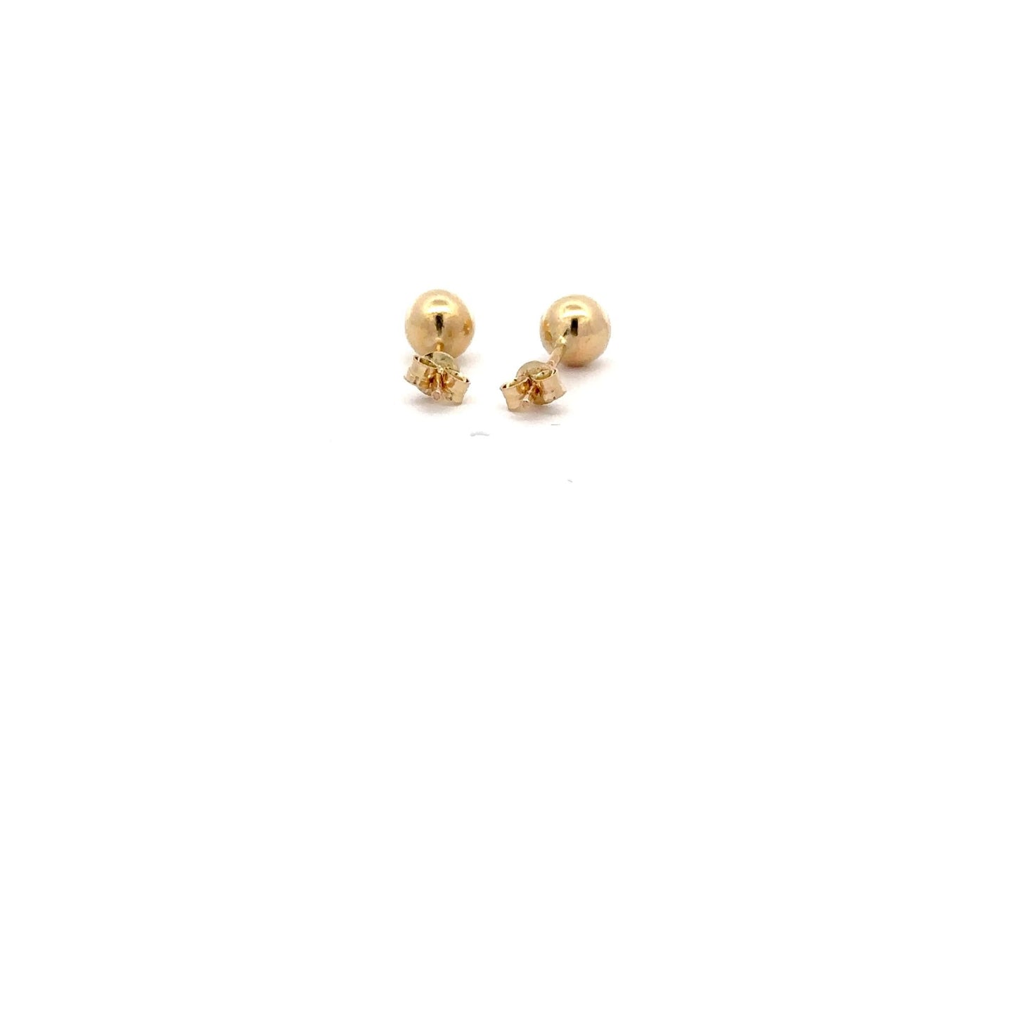 18K Gold Stud Earrings Ball - Rafant
