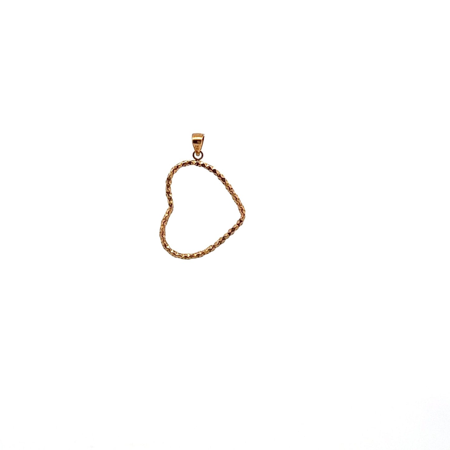 18K Gold Pendant Heart 0.80 grams - Rafant