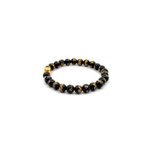 Load image into Gallery viewer, 18K Gold Money Bag Lucky Charm Carved Onyx 6mm Tiny Beads
