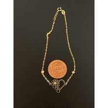 Load image into Gallery viewer, 18K Gold Bracelet 7.5 inches with Heart Charm 1.13 grams
