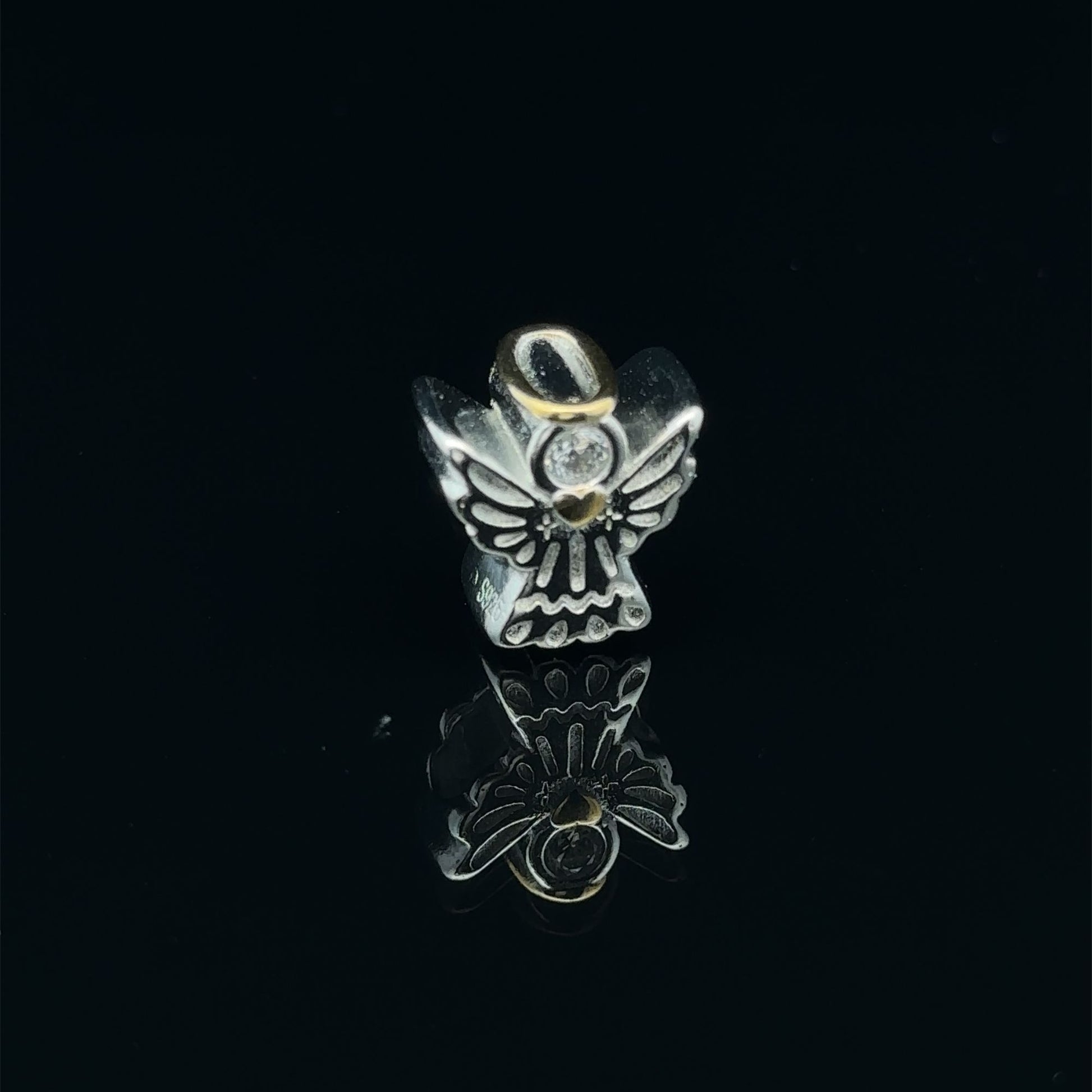 925 Sterling Silver Charm Bead Angel For Charm Bracelet Necklace - Rafant