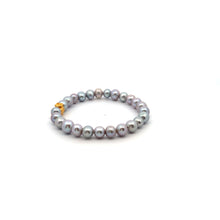 Load image into Gallery viewer, 24K Gold Money Bag Lucky Charm Bracelet Freshwater Gray Pearl
