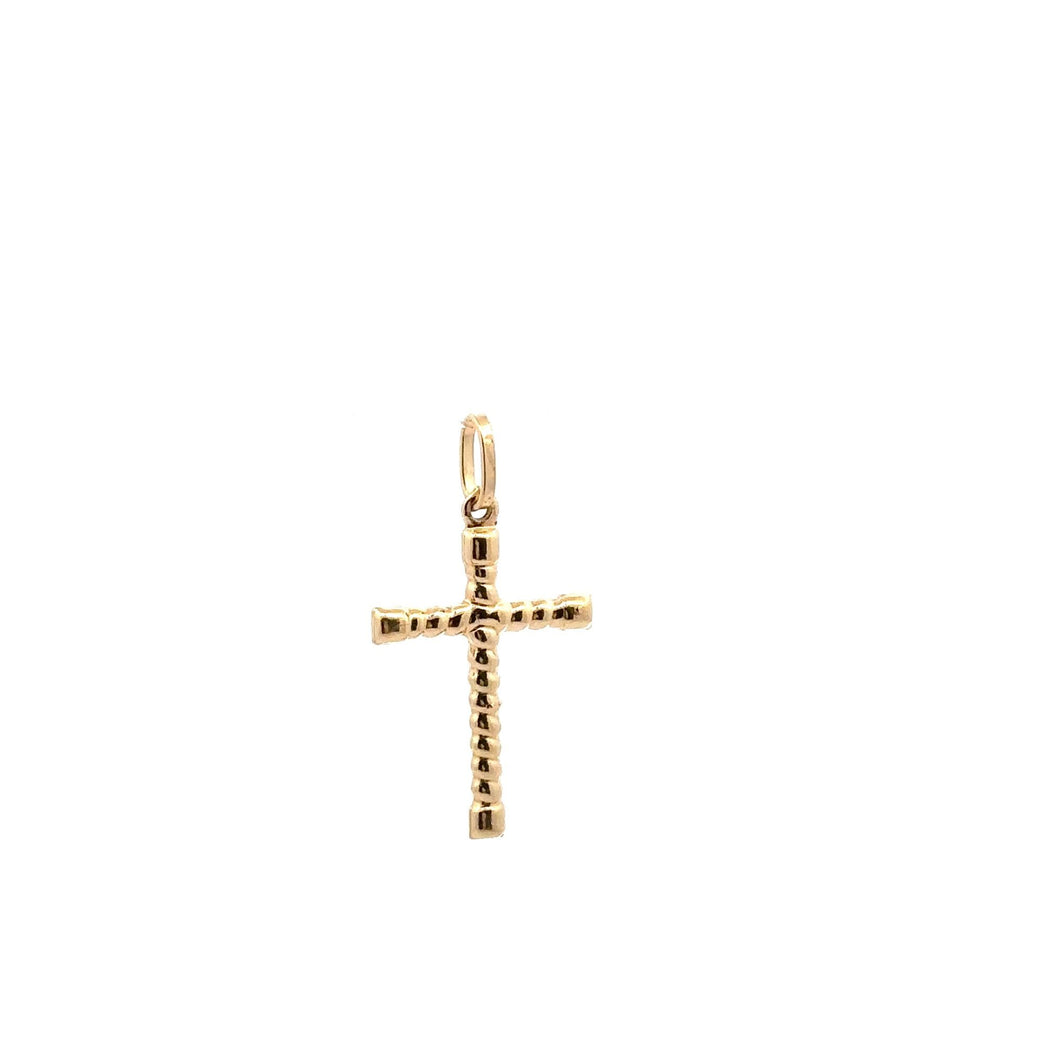 18K Gold Pendant Cross Religious 1.12 grams - Rafant