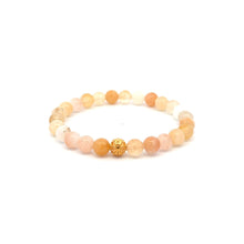 Load image into Gallery viewer, 18K Gold Money Ball Lucky Bracelet Gemstones Aventurine Multicolor 6mm - Rafant
