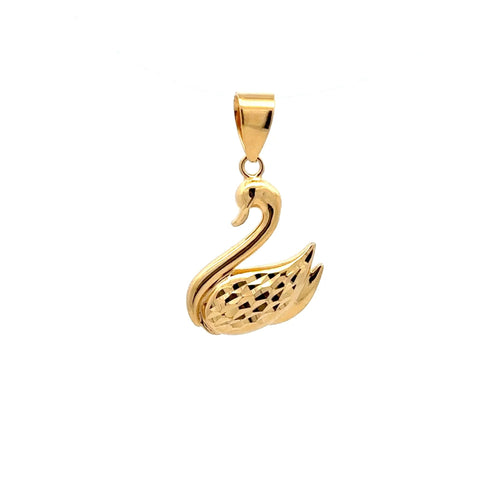 18K Japan Gold Pendant Swan 1.51 grams - Rafant