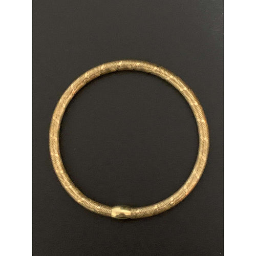 18K Gold Bracelet Bangle Soft Mesh Flexible Stretchable 1.28 grams Size 7.25 inches