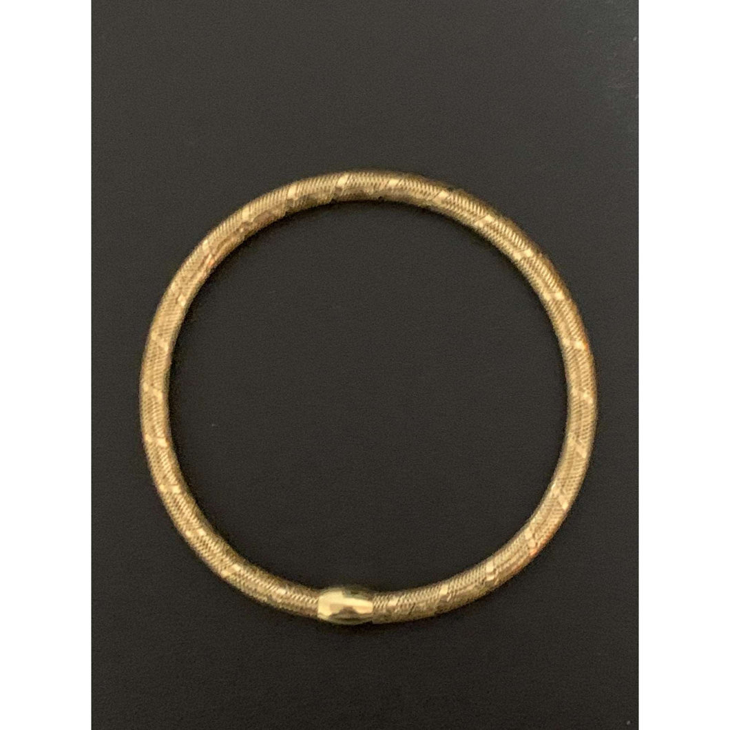 18K Gold Bracelet Bangle Soft Mesh Flexible Stretchable 1.28 grams Size 7.25 inches