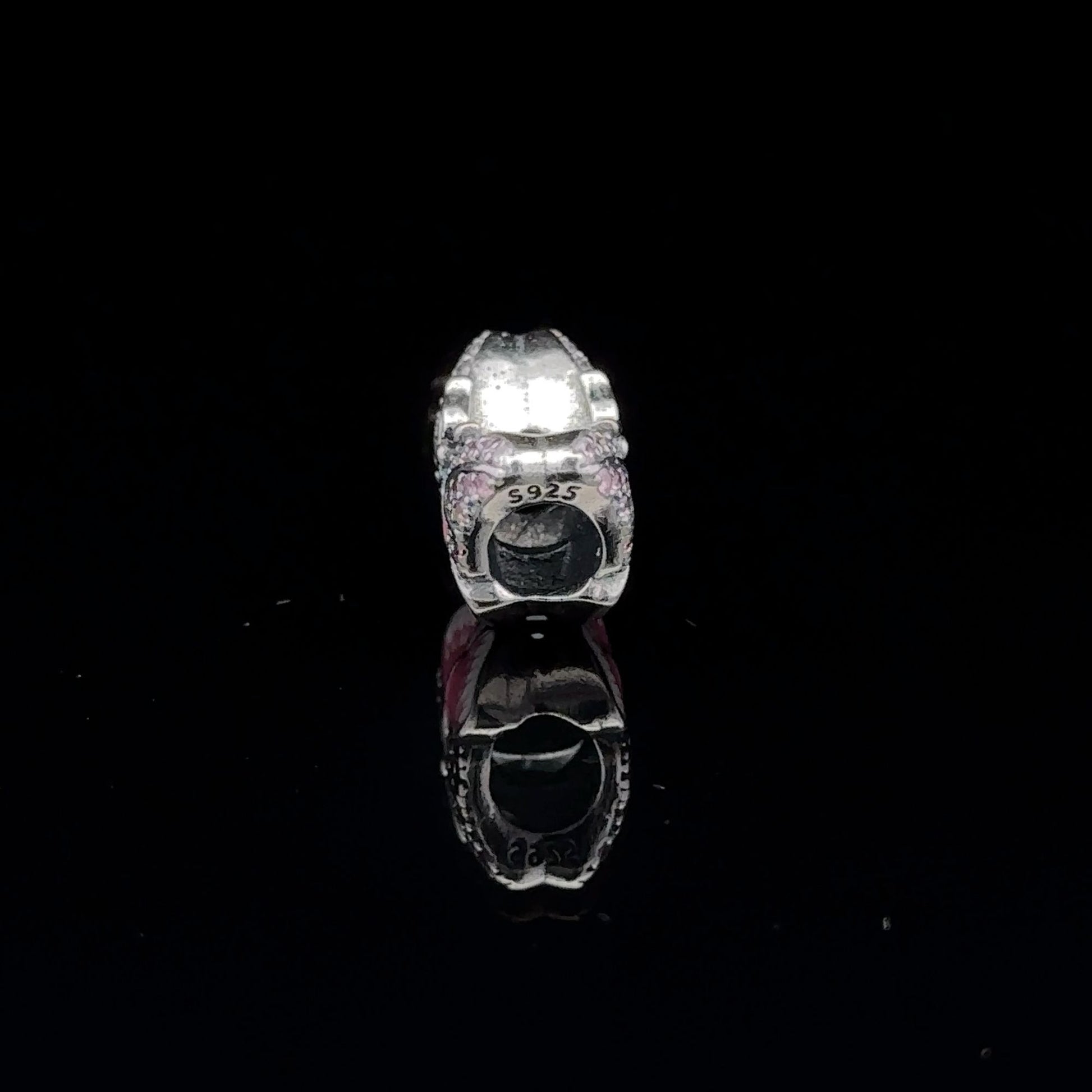 925 Sterling Silver Charm Bead Butterfly Pink For Charm Bracelet Necklace - Rafant