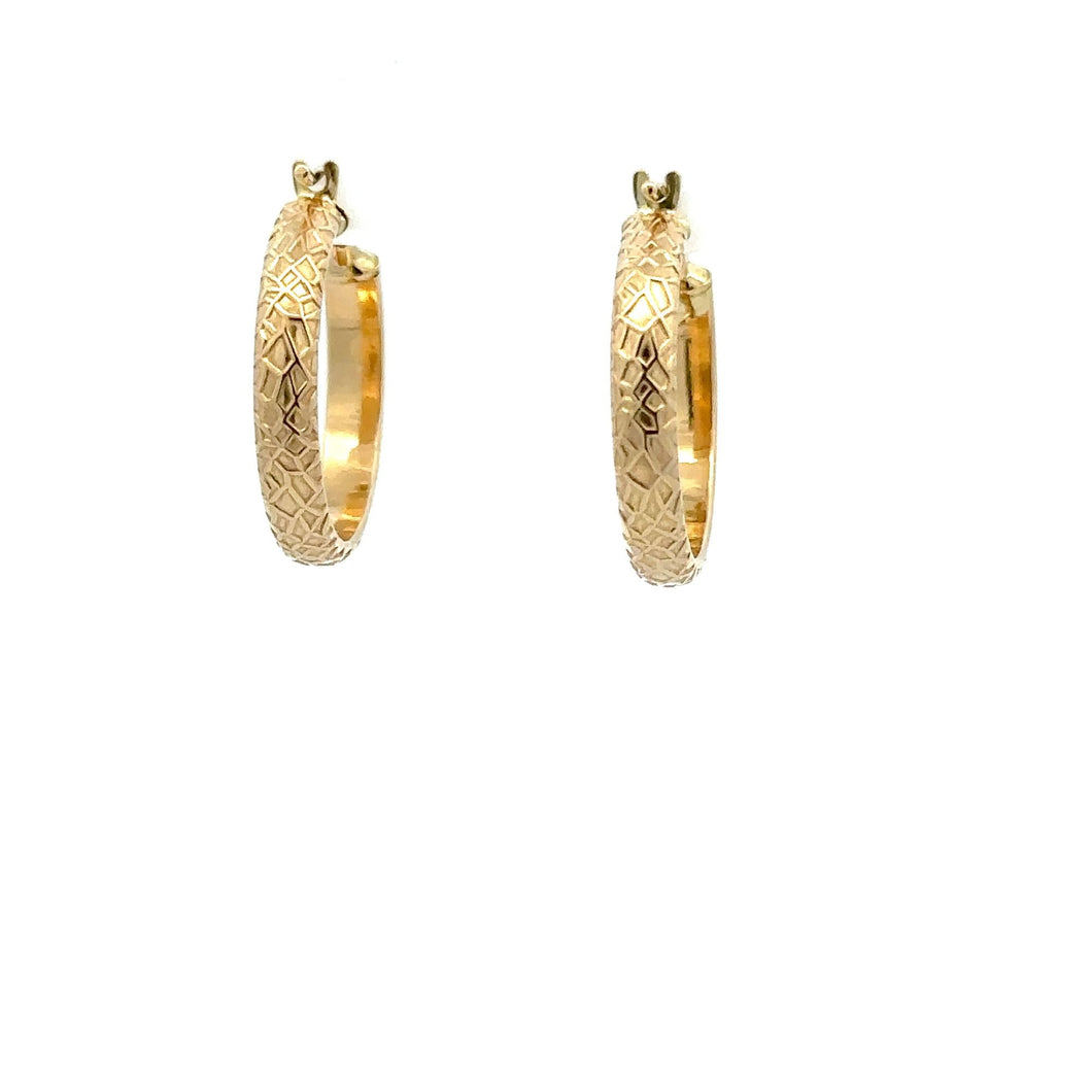 18K Gold Earrings Hoops 1.26 grams - Rafant