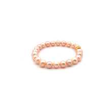 Load image into Gallery viewer, 18K Gold Money Bag Lucky Charm Natural Freshwater Pink Pearls  7-8mm
