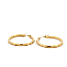 Load image into Gallery viewer, 18K Gold Earrings Hoops Polished 1.48 grams - Rafant
