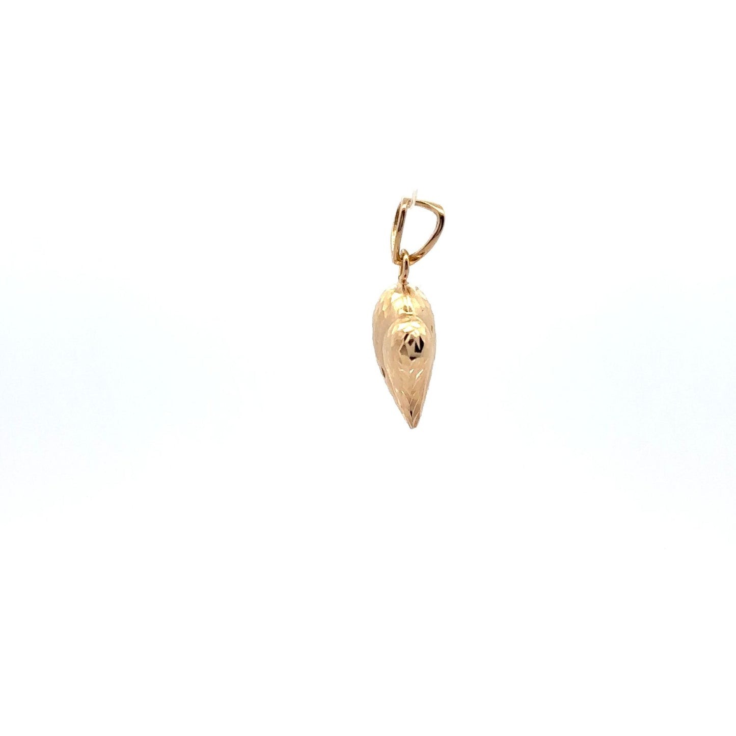 18K Gold Heart Pendant Charm - Rafant