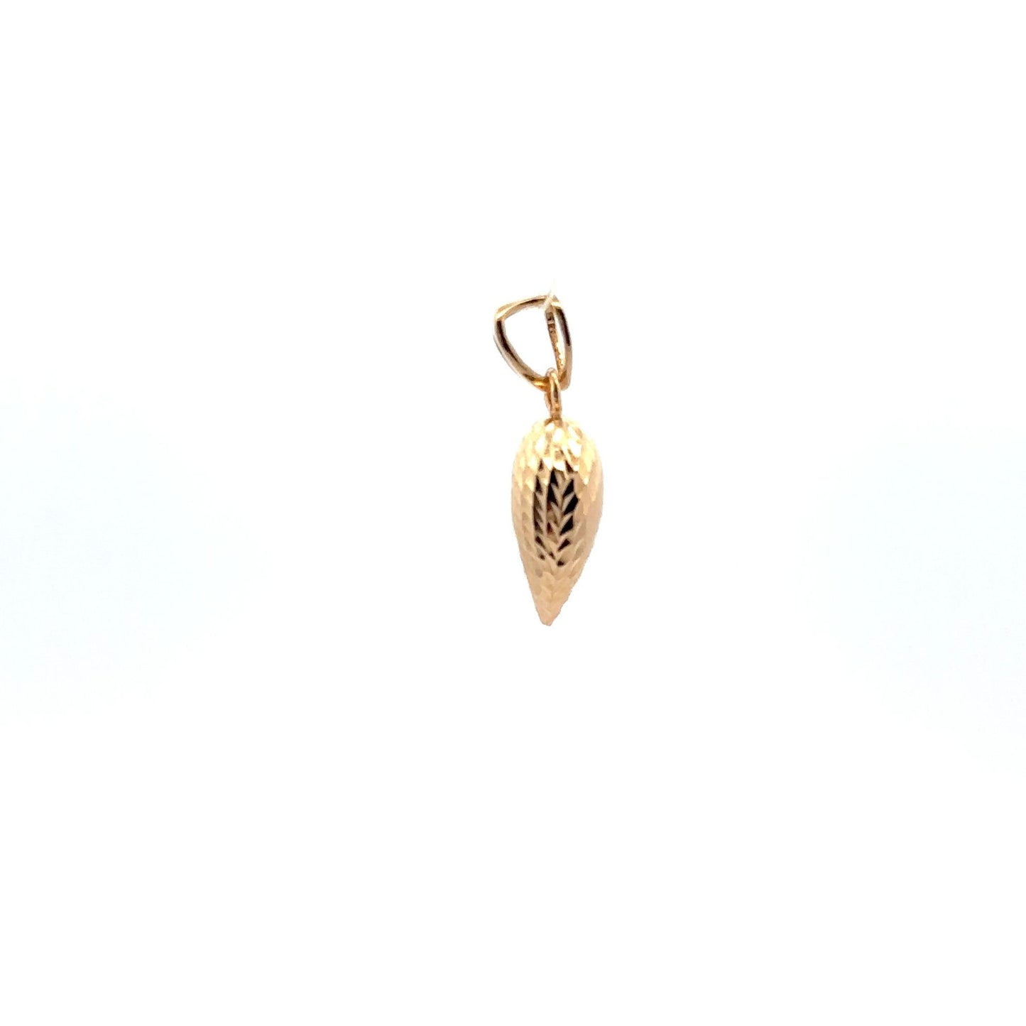 18K Gold Heart Pendant Charm - Rafant