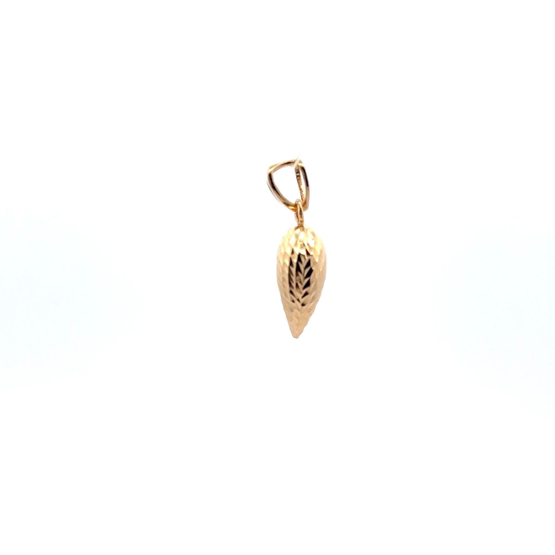 18K Gold Heart Pendant Charm - Rafant