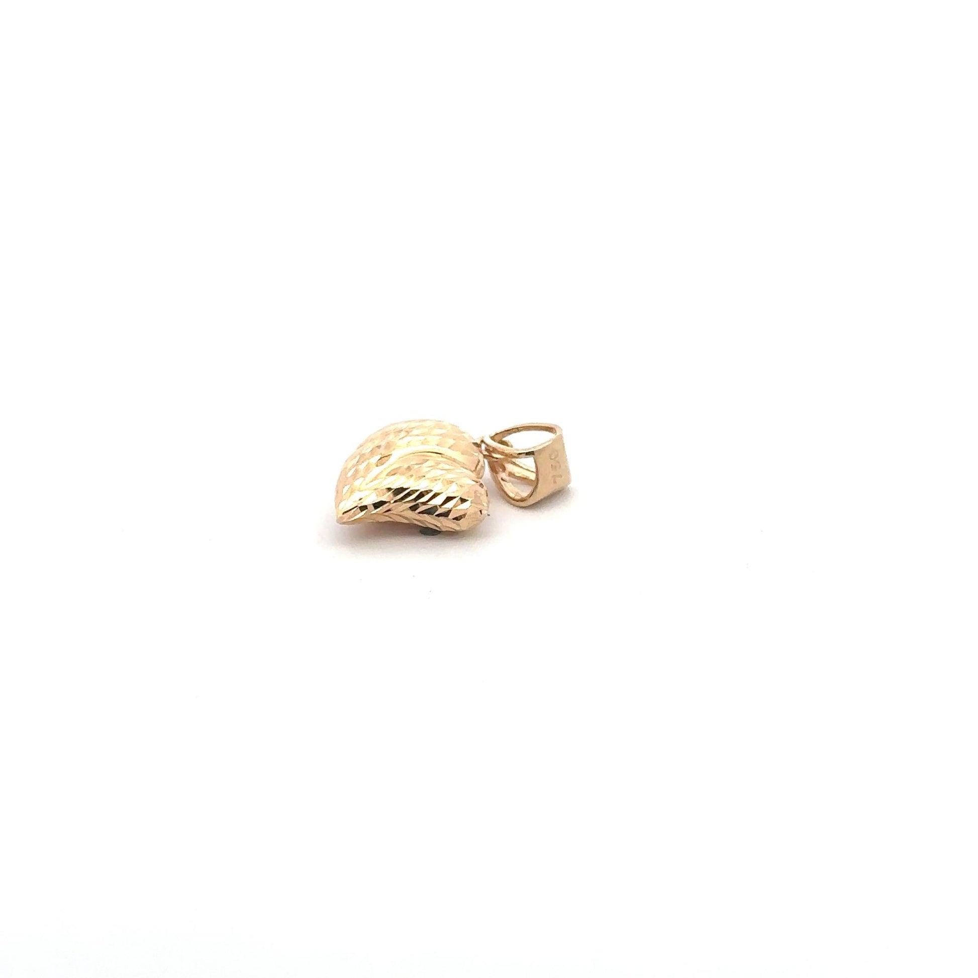 18K Gold Heart Pendant Charm - Rafant