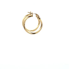 Load image into Gallery viewer, 18K Gold Earrings Hoops Spiral 1.02 grams - Rafant
