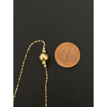 Load image into Gallery viewer, 18K Gold Necklace Chain 16.5 inches Polished Ball Pendant Charm 0.94 grams - Rafant
