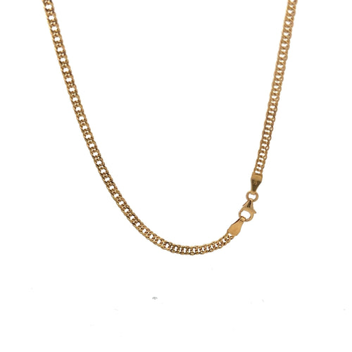 18K Gold Necklace Chain Curb Size 20 inches - Rafant