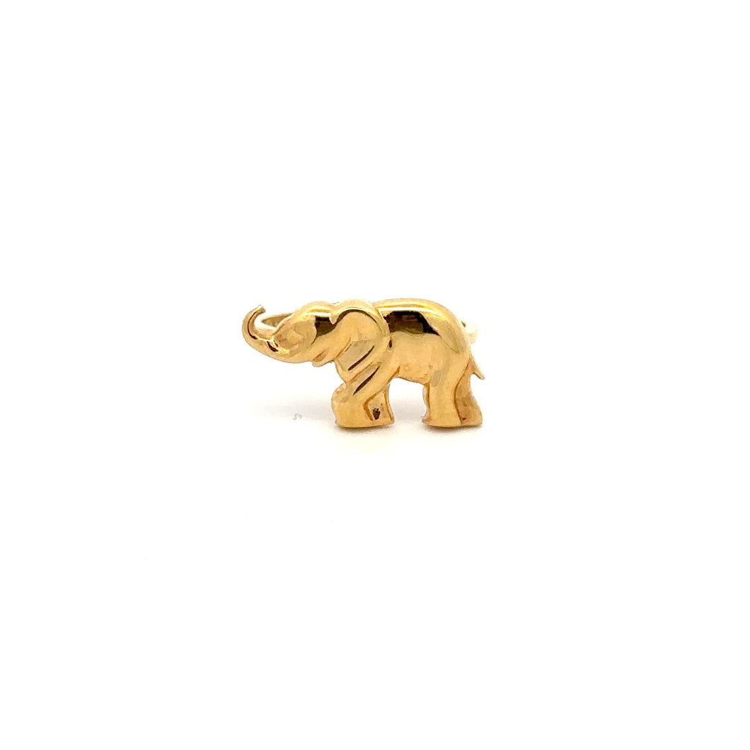 18K Gold Ring Elephant Size 5.25