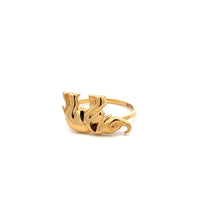 Load image into Gallery viewer, 18K Gold Ring Elephant Size 5.25
