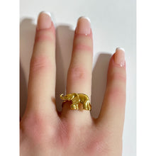 Load image into Gallery viewer, 18K Gold Ring Elephant Size 5.25
