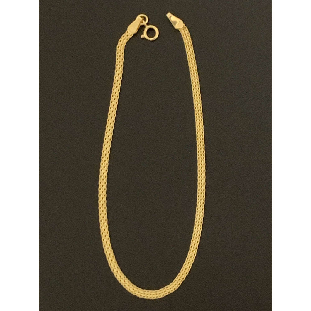 18K Gold Bracelet Bismark Chain Size 7.5 inches 1.46 grams