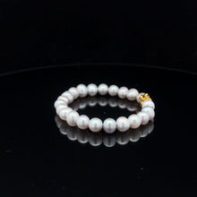 Load image into Gallery viewer, 18K Gold Money Bag Lucky Charm Beads Bracelet Gemstones Natural Freshwater Freshwater Light Grey Pearl - Rafant
