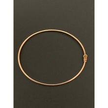 Load image into Gallery viewer, 18K Gold Bracelet Oval Bangle Rose Gold 6 inches Small 2.53 grams - Rafant
